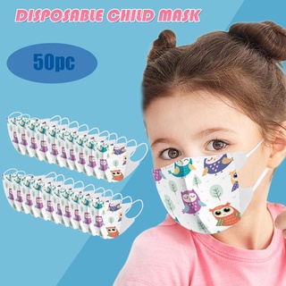 Children Cartoon Print Dust Masks Disposable Protection Anti Pollution Mask(gfjes5346dxf.mx )