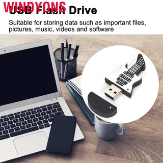 Windyons USB Flash Drive lindo de dibujos animados miniatura forma de guitarra portátil de almacenamiento Stick de memoria (6)