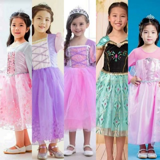 Rapunzel/congelado/elsa princesa disfraz de niños