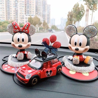 Mickey Mouse Diamond decoración del coche Minnie Mickey diamante decoración del coche de dibujos animados lindo