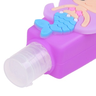 botella de silicón antibacterial con forma de sirena para baño/té de bebé