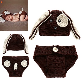 sombrero de punto recién nacido con pantalones orejas grandes conjunto de disfraces para fotografía de bebé