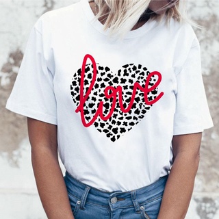 t leopard amor impreso camiseta harajuku vogue camiseta de manga corta camiseta