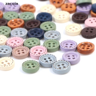 zacqia 100 pzs botones de madera de colores mezclados manualidades manualidades costura ropa suministros 10mm mx