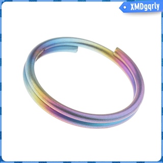 [gqrly] anillo dividido redondo de titanio llavero hebilla clip gancho bucle aro para coche casa llaves organización, artesanías, (1)