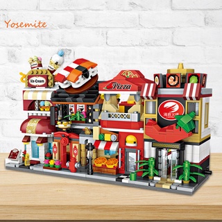 yosemite 1set juguete de construcción mini lógica pensamiento entrenamiento durable calle tienda bloques de construcción para la interacción padre-hijo