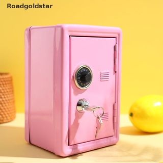 roadgoldstar ins caja de seguridad rosa decorativa caja de ahorros banco metal hierro mini dormitorio almacenamiento wdst (3)