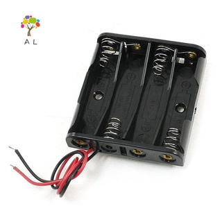 2 pzs caja de soporte de batería de Plástico rectangular 4x1.5 V Aaa W Wire liberado