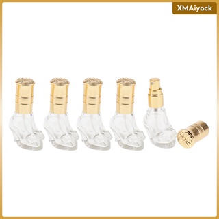 [xmaiyock] 5 piezas - botella vacía de perfume recargable, 6 ml, bomba de perfume de viaje, botella de vidrio, diseño de tacones altos