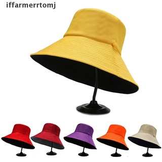 [iffarm] Sun Hat Summer Foldable Bucket Hat for women Outdoor Sunscreen Cotton Fishing .