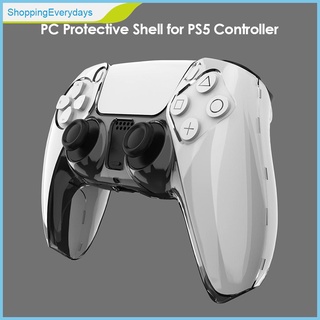 (ShoppingEverydays) Funda protectora transparente para Sony PS5 Gamepad Skin Shell (1)