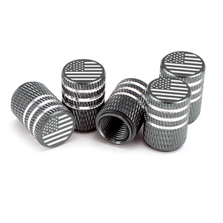 Válvula de neumático cubierta del tallo de la válvula de la tapa del núcleo de la válvula a prueba de polvo Anti-mordida Durable de moda gris aleación de aluminio (1)