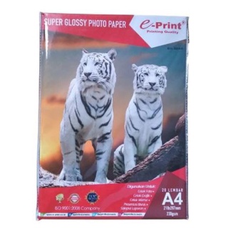 Gramedia Batam - E- impresión de papel brillante A4 200 g/20 hojas paquete de aluminio