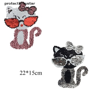 prmx gato reversible lentejuelas coser en parches para ropa diy suéter abrigo apliques estrella (1)
