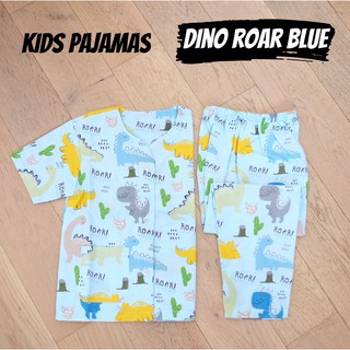 Pijamas de DINO ROAR azul motivos, camisones niños niñas, algodón, 1-9 años, pijamas de los niños