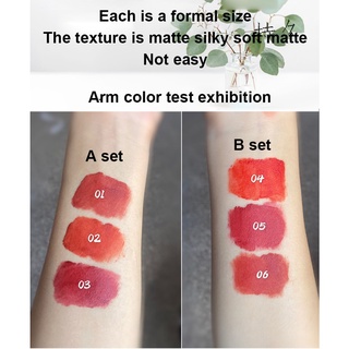 6 colores de terciopelo mate pintalabios labio glaseado impermeable de larga duración sexy rojo lápiz labial antiadherente taza maquillaje tinte labial conjunto cosmético (9)