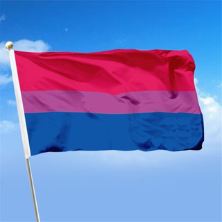 Bandera de arco iris azul rosa 90*150cm Bisexual orgullo LGBT bandera (1)