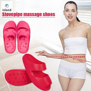 #Plasticidad & aptitud# 1 Pair Women Massage Slippers Fitness Weight Loss Anti-slip Soft Wedges Shoes