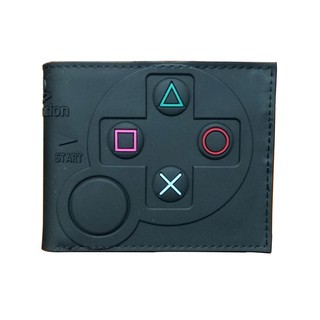 Playstation gamepad cartera de juego de máquina de juego corto de dos pliegues cartera cartera