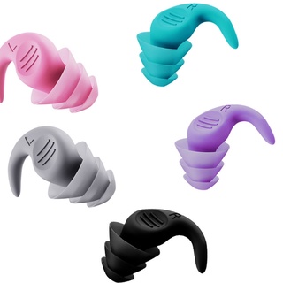 Tr [READY STOCK] 1Pair Noise Reduction Silicone Earplugs Anti-noise Hear Protect Ear Plugs
