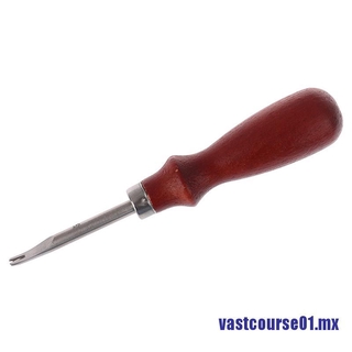 [curso] 1 pieza de cuchillo de cuero afilado para manualidades/herramienta artesanal con mango de madera