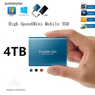 Summytei 4TB/2TB/1TBGB Disco Duro Móvil Tipo C USB3.1 Portátil SSD Unidad De Estado Sólido MX