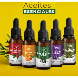 Aceites Esenciales para Aromaterapia de Origen Natural, Producto Mexicano - 20 ml cada frasco