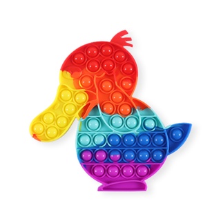 Lindo pato de silicona descompresión juguete Push burbuja Fidget juguete pensando entrenamiento rompecabezas juego para niños