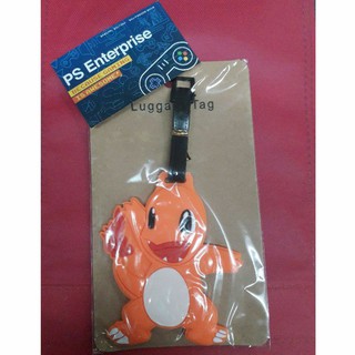 Pokemon Charmander etiqueta de equipaje naranja
