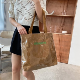 ❡⊙✴2021 spring large capacity pvc transparent canvas bag small fresh fashion ins shopping bag jelly shoulder handbag