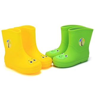 Kids Rain Boots Cartoon Animals Rainboots Non-slip Waterproof Warm Lined Shoes