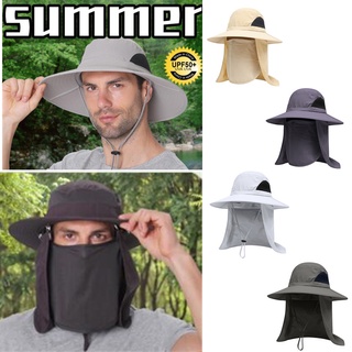 unisex protector solar gorra con uv protección solar cuello y cara solapa sol gorra hombres cara verano sol gorra verano casual trabajo sombrero (1)