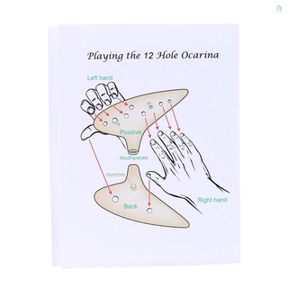 12 Agujeros Plástico Ocarina Flauta Alto C Instrumento Musical Con Partitura Para Amantes De La Música Y Principiante (8)
