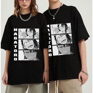 Anime Dont juguete conmigo Miss Nagatoro camiseta Harajuku de gran tamaño camiseta Hip Hop Streetwear