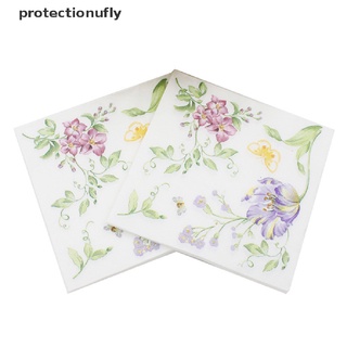 Pfmx wedding party napkins printed flower paper napkins for party supplies decor 20pcs Glory