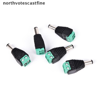 northvotescastfine 5 piezas 5.5x2.1 mm macho jack dc adaptador de alimentación conector conector para cámara cctv nvcf