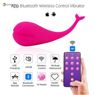 vibrador de silicona para mujer 10 pulgadas APP Bluetooth inalámbrico Remote Control Vibrating Egg G-spot vivisy Licking Massage Sex Toys