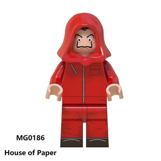 Lego Minifigures Casa De Blocos De Construção De Papel Casa Banco Crianças Brinquedos