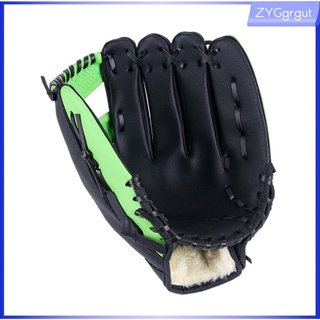 Guantes de béisbol ajustables con cuero suave engrosamiento lanzador de softbol guantes para niños adolescentes adultos mano izquierda
