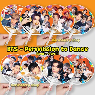 Bts fan permiso para bailar versión 1- Merchandise ARMY Hand fan KPOP Souvenir no oficial PTD mantequilla