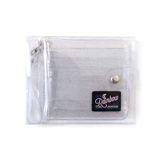 invi transparente titular de la tarjeta de identificación de pvc plegable corto cartera de las mujeres de la moda chica glitter tarjetas de visita caso bolso con cordón (7)