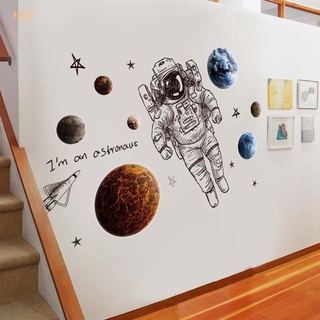 Calcomanías De pared De espacio espacio De Astronauta Para niños niños decoración De habitación calcomanías murales Decorativos