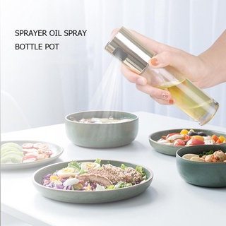 Inicio aceite de oliva vinagre pulverizador de aceite Spray botella a prueba de fugas olla de aceite (oro)