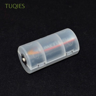 TUQIES Durable Battery Adapter Case High Quality Battery Switcher Battery Converter 6pcs Storage Container AA To C Size Transparent Batteries Holder Household Battery Conversion Box/Multicolor