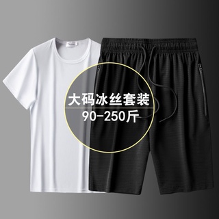 Hielo de seda de manga corta T-shirt y pantalones cortos conjunto de los hombres de verano ultra-delgado quick dryin (7)