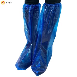 10 pares de cubiertas de zapatos de lluvia desechables de plástico grueso