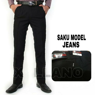 Hombres pantalones largos Formal oficina trabajo Slim fit modelo bolsillo JEANS PREMIUM KEPER Material (1)