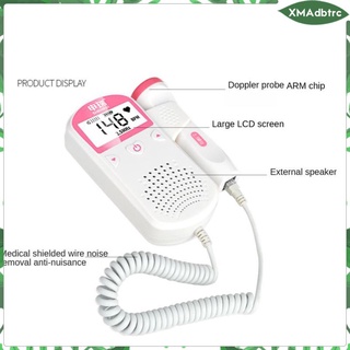 [xmadbtrc] ultrasonido fetal doppler bebé monitor de latidos cardíacos monitor fhr sonda embarazo feto (3)