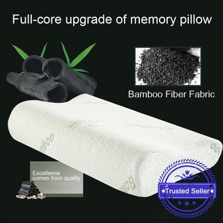 Neck Contour Memory Cotton Foam Bamboo Neck Pillow L9Y7