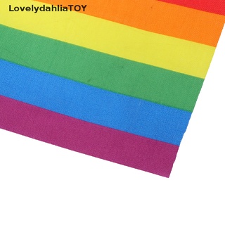 LovelydahliaTOY 5X Rainbow Handheld Waving Flag Gay Pride Lesbian Peace LGBT Banner Festival [Hot] (3)